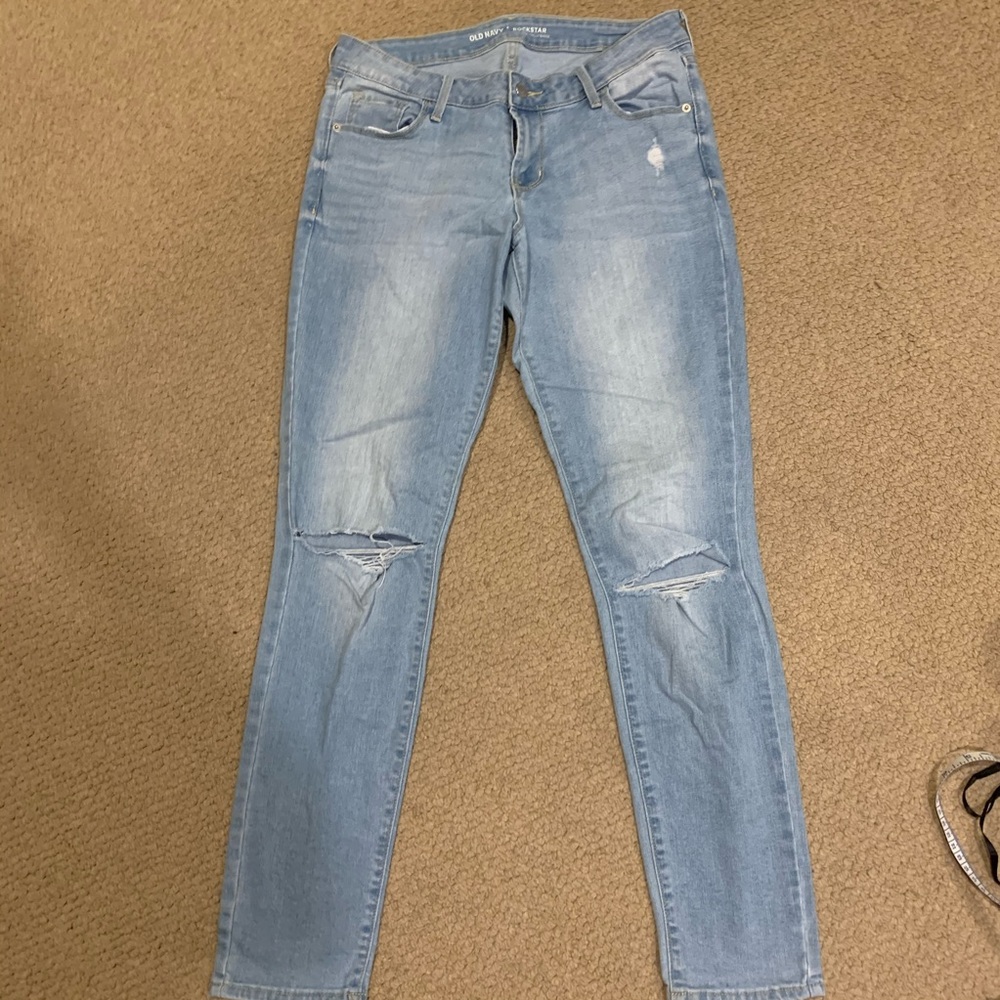 Old Navy Low Rise Rockstar Distressed Jeans